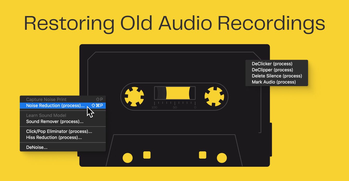 Top View of Old Sound Recording Tape, Reel To Reel Type and Box