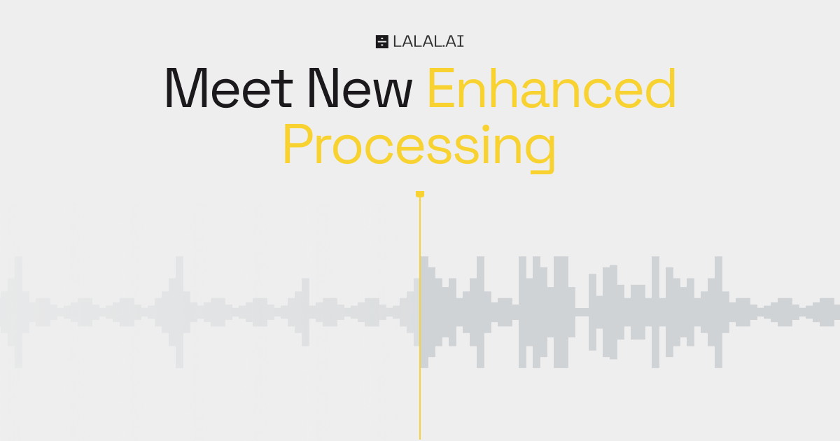 New LALAL.AI Features: Enhanced Processing & Noise Canceling