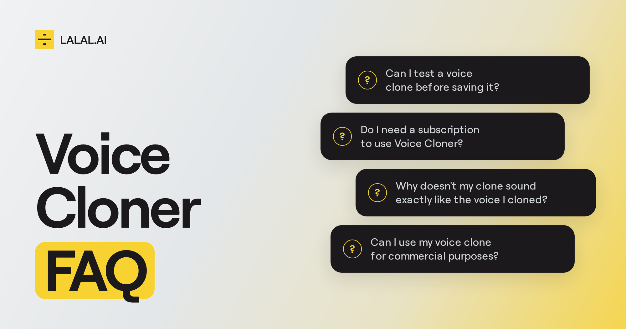 Voice Cloner FAQ: How Voice Pack Slots, Pricing & Settings Work